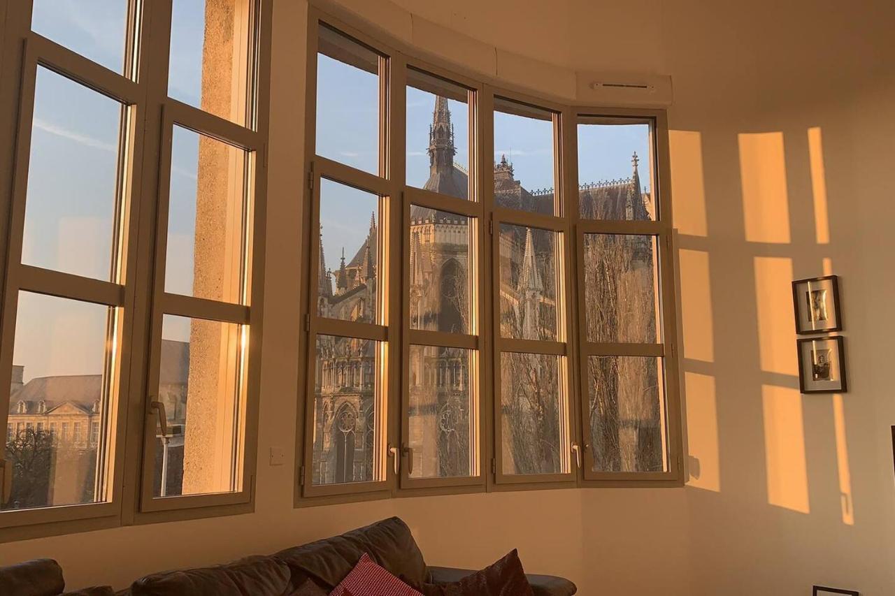 兰斯Loft Des Sacres - Vue Unique Sur La Cathedrale公寓 外观 照片